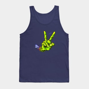 Zombie Hand Peace Sign Tank Top